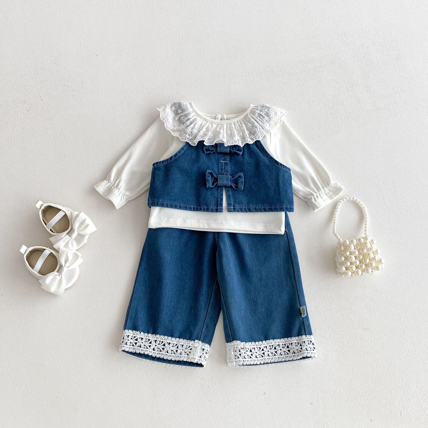 ノースリーブセットアップ Denim Three-Piece Set デニム セットアップ【mh0012094】