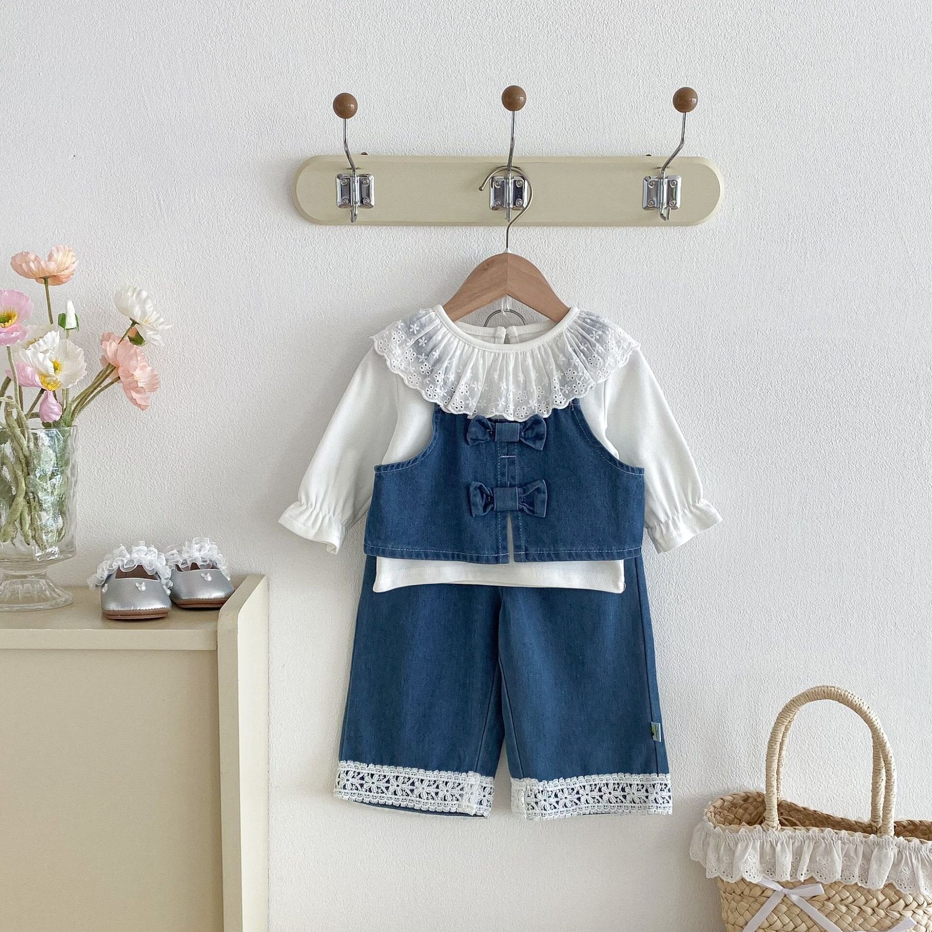 ノースリーブセットアップ Denim Three-Piece Set デニム セットアップ【mh0012094】