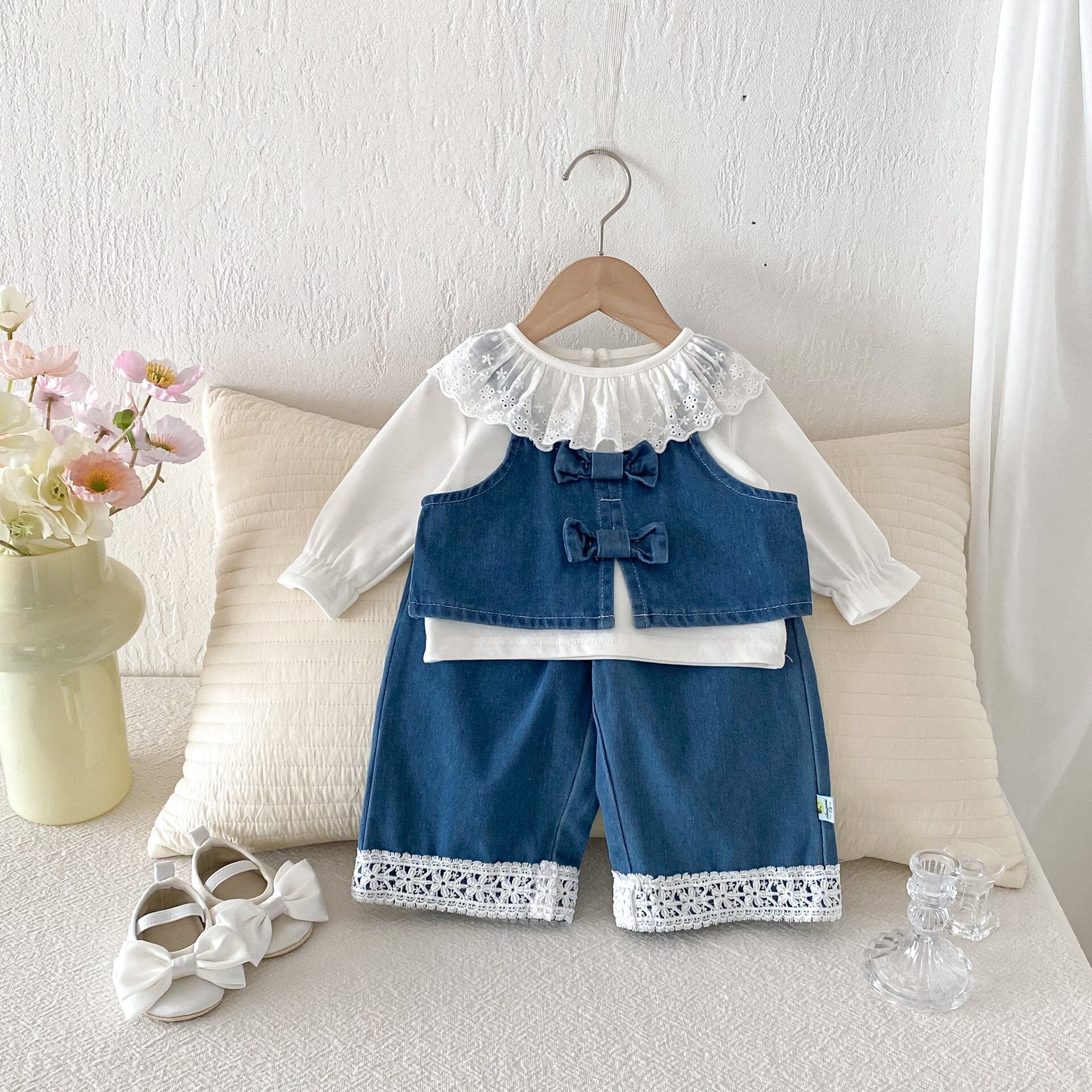 ノースリーブセットアップ Denim Three-Piece Set デニム セットアップ【mh0012094】
