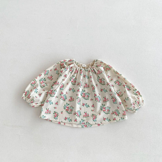 長袖シャツ・ブラウス Floral / 12M  80CM キッズトップス 長袖チュニックブラウス スモック フラワー花柄プリント【mh0006363】