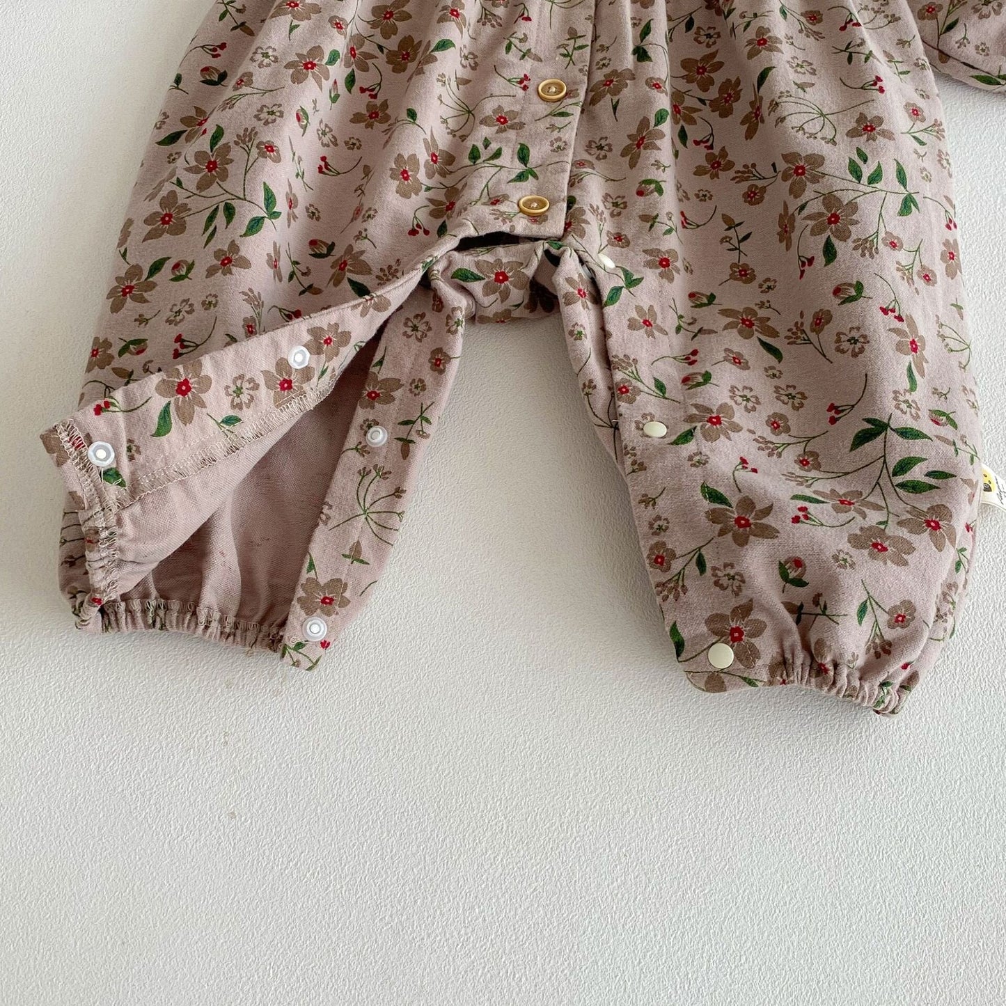 長袖ロンパース Floral Doll Collar Crawler Jumpsuit 花柄 襟付き ロンパース【mh0012087】
