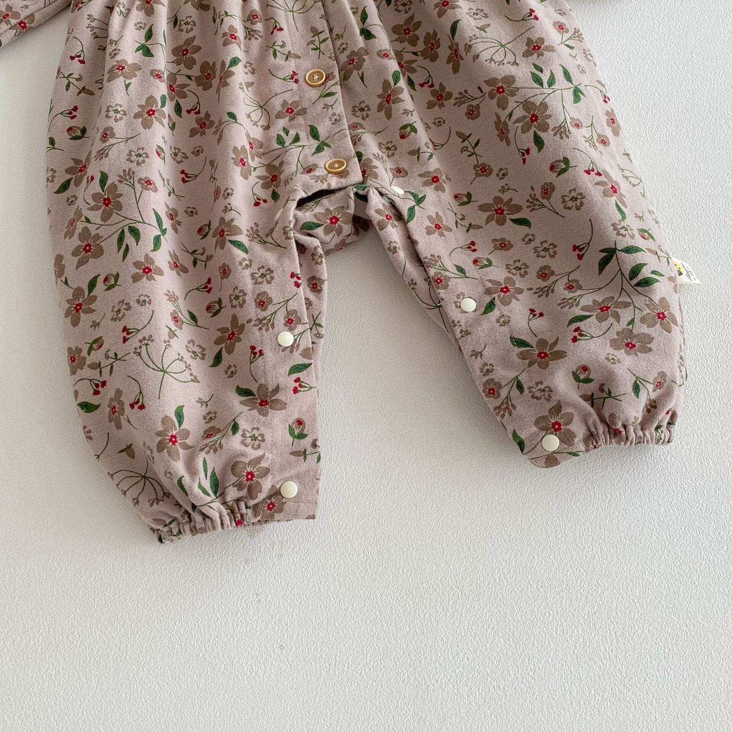 長袖ロンパース Floral Doll Collar Crawler Jumpsuit 花柄 襟付き ロンパース【mh0012087】