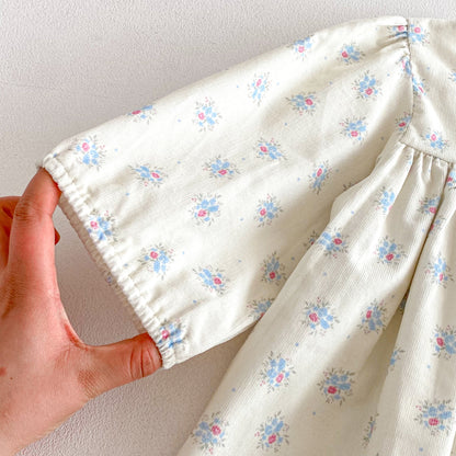 長袖ワンピース Floral Loose Sweet Princess Dress 花柄 ゆったり ワンピース【mh0011961】