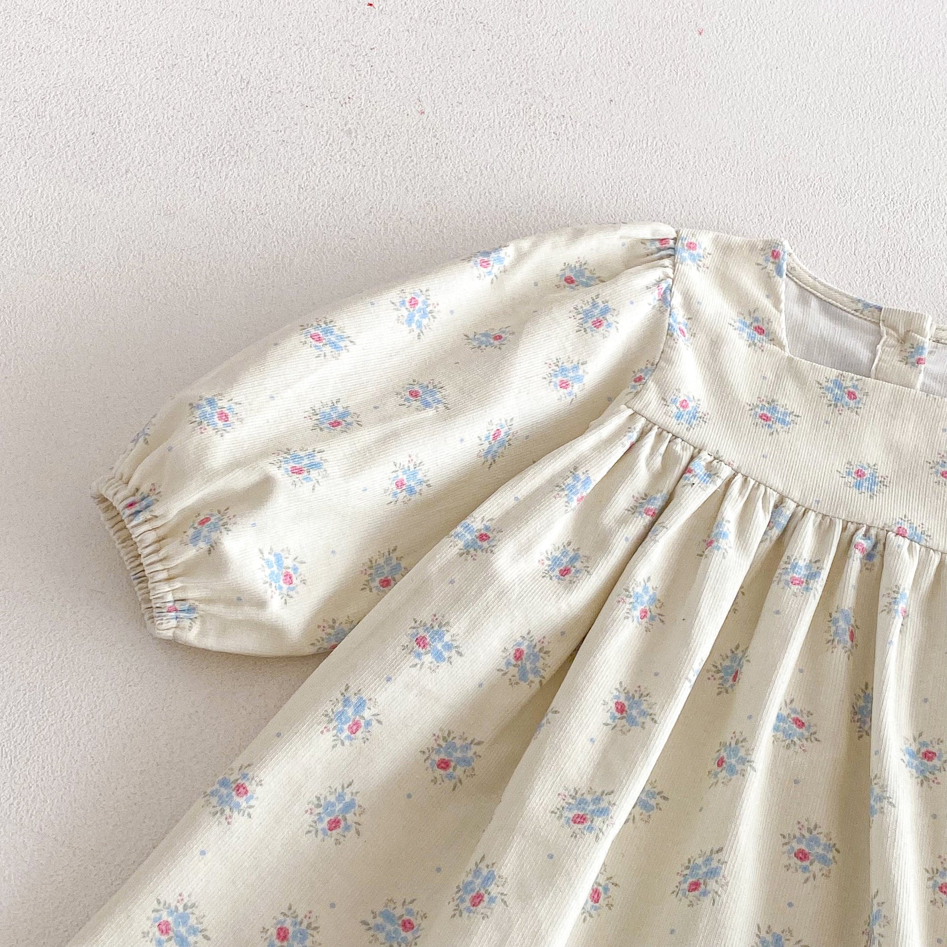 長袖ワンピース Floral Loose Sweet Princess Dress 花柄 ゆったり ワンピース【mh0011961】