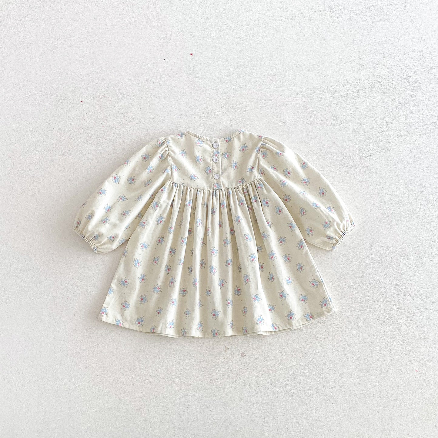 長袖ワンピース Floral Loose Sweet Princess Dress 花柄 ゆったり ワンピース【mh0011961】