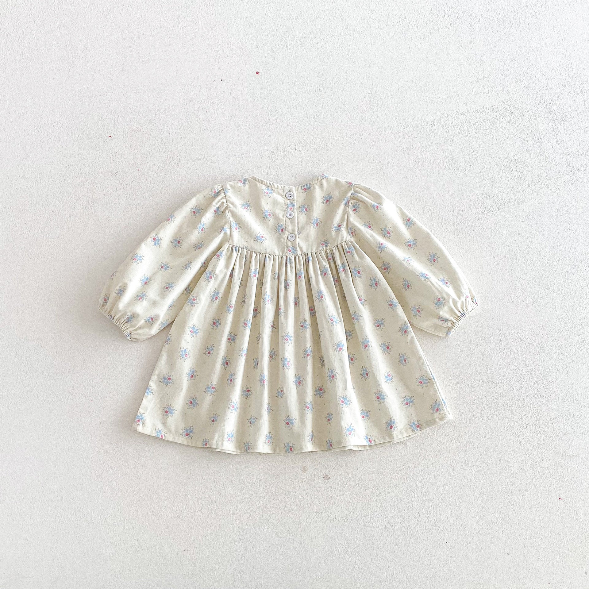 長袖ワンピース Floral Loose Sweet Princess Dress 花柄 ゆったり ワンピース【mh0011961】