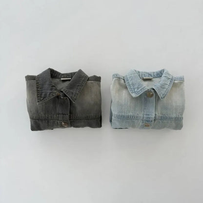 ショートコート・ジャケット・ジャンパー キッズアウター シンプルベーシックデニムジャケット Gジャン2カラー【mh0007221】