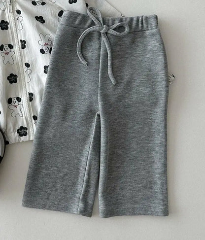 ロングパンツ・スウェットパンツ Gray / 12M  80CM キッズパンツ シンプルベーシックワイドスウェットパンツ 5カラー【mh0007027】