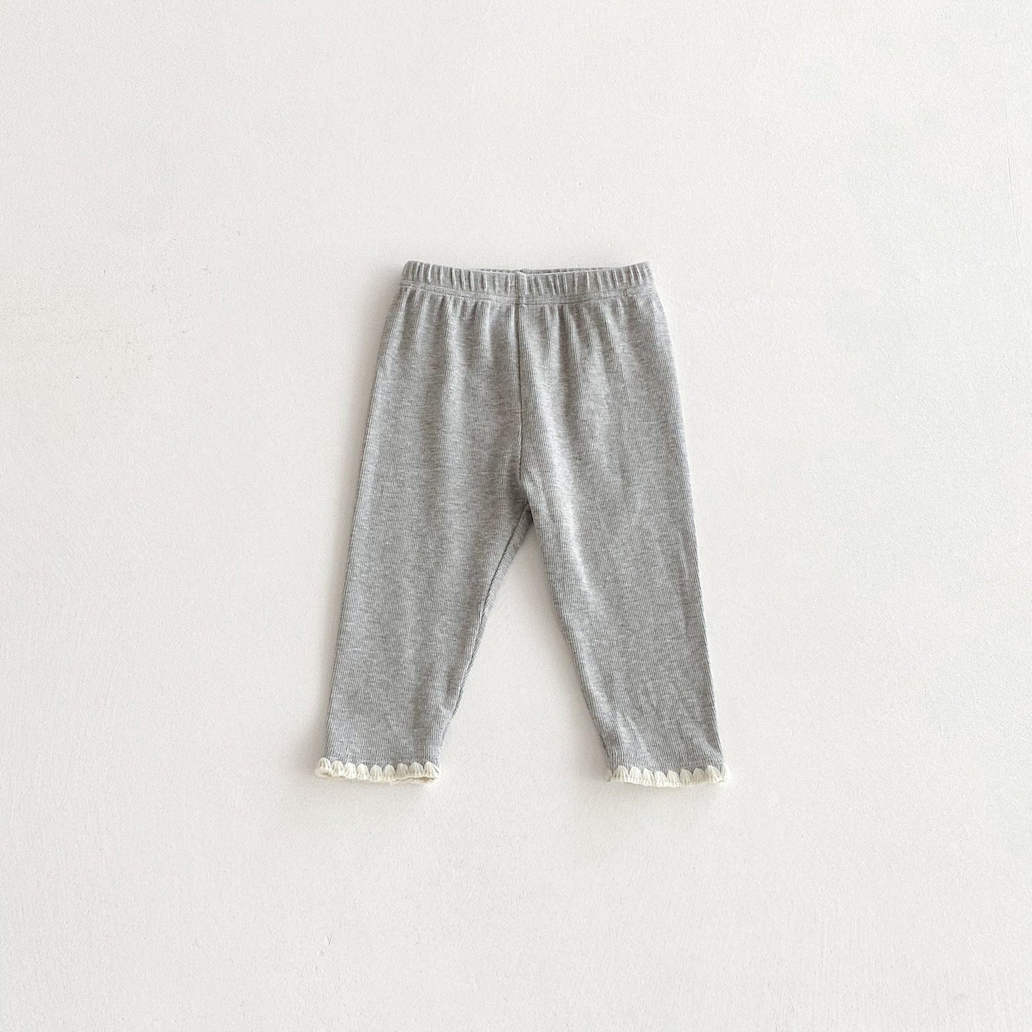 レギンスパンツ Gray / 80cm 裾レースレギンスパンツ【mh0010661】