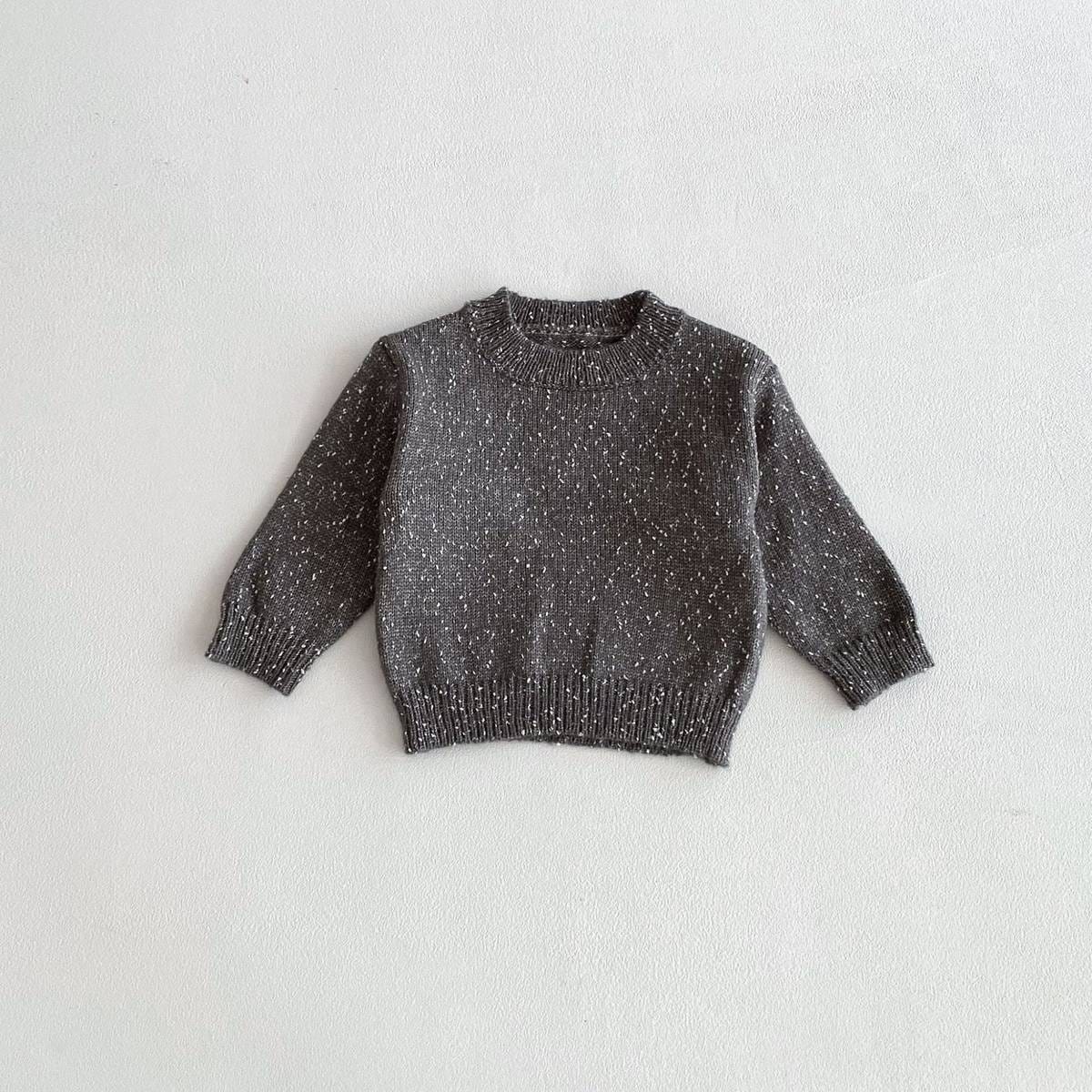 ニット・セーター Gray / 80cm 長袖セーター ニット プルオーバー ネップヤーン ゆったり シンプル ベーシック【mh0011382】