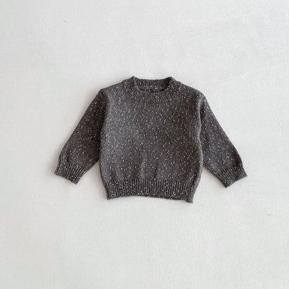 ニット・セーター Gray / 80cm 長袖セーター ニット プルオーバー ネップヤーン ゆったり シンプル ベーシック【mh0011382】