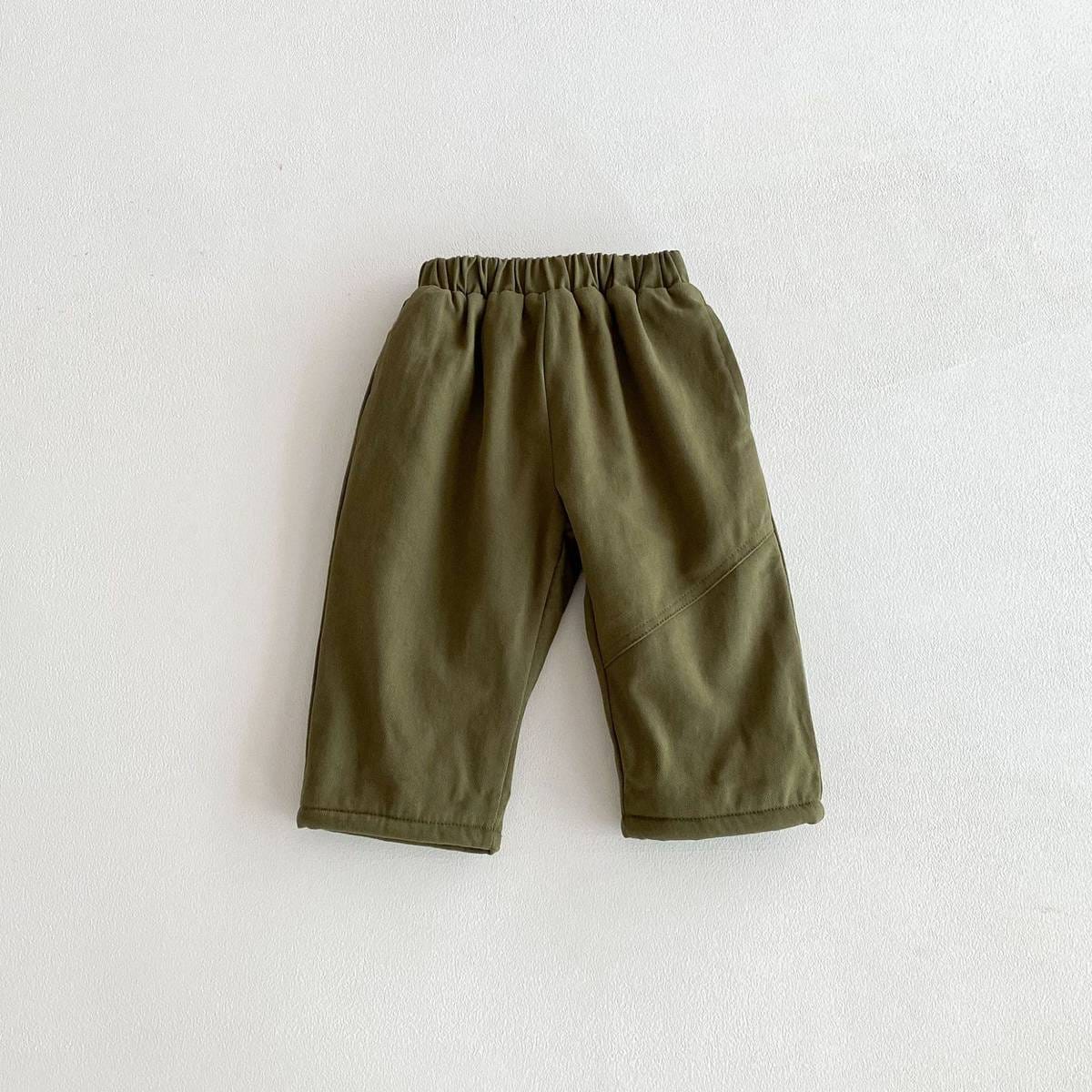 ロングパンツ・スウェットパンツ Green / 80cm ロングパンツ 裏ボア あったか 保温 ルーズシルエット 無地 カジュアル 長ズボン【mh0011379】