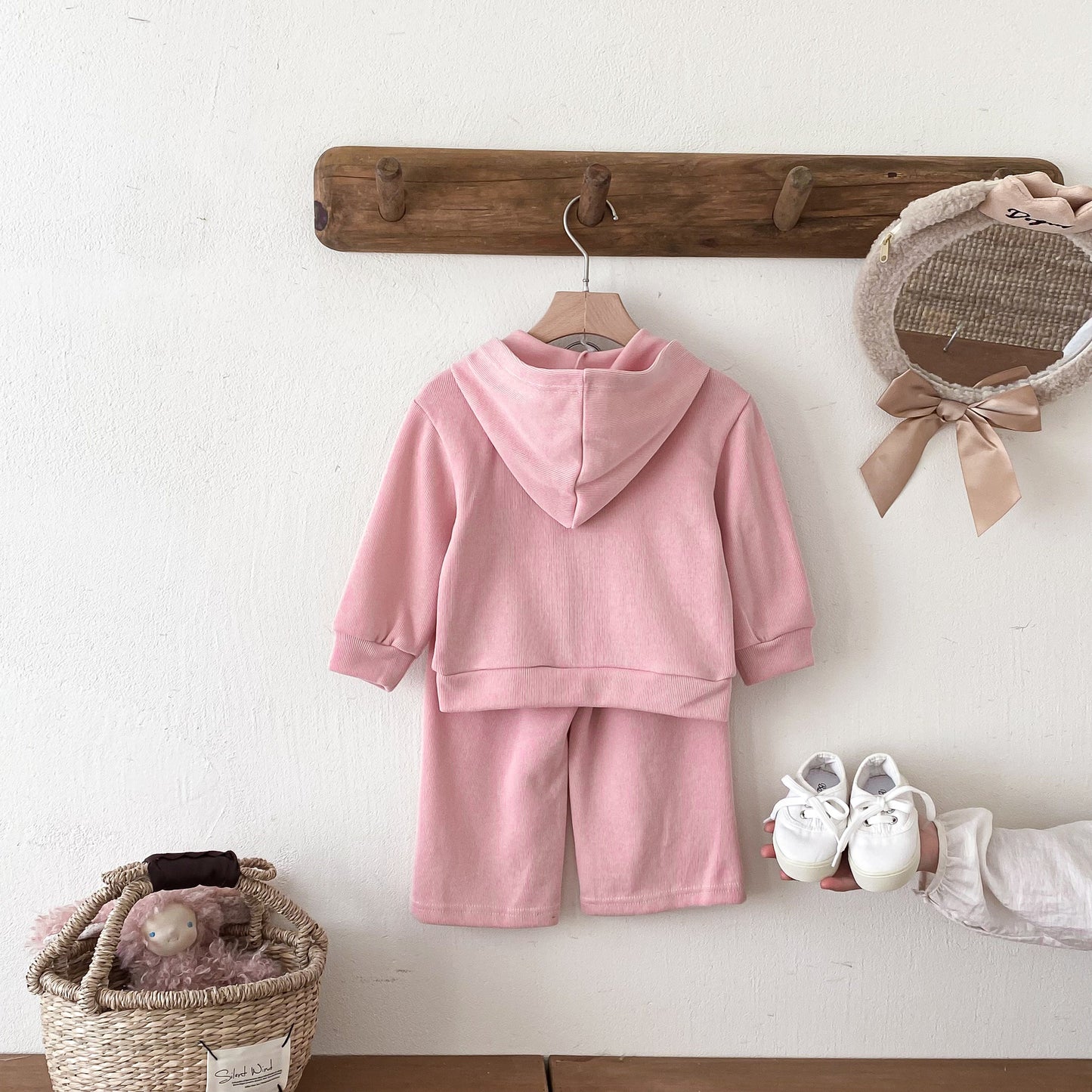 長袖セットアップ Hooded Cardigan Sweatshirt Set フーディー スウェット セットアップ【mh0011958】