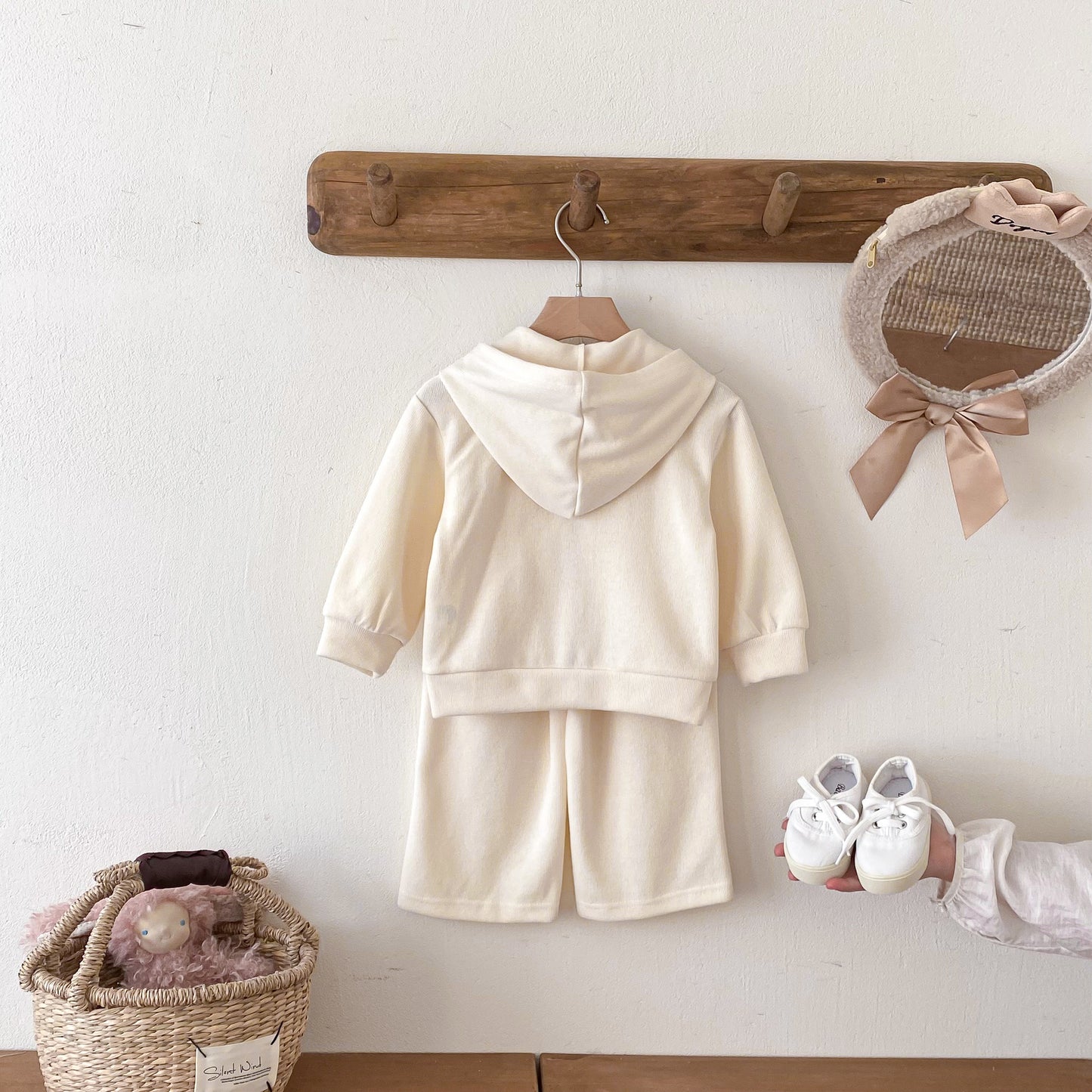 長袖セットアップ Hooded Cardigan Sweatshirt Set フーディー スウェット セットアップ【mh0011958】