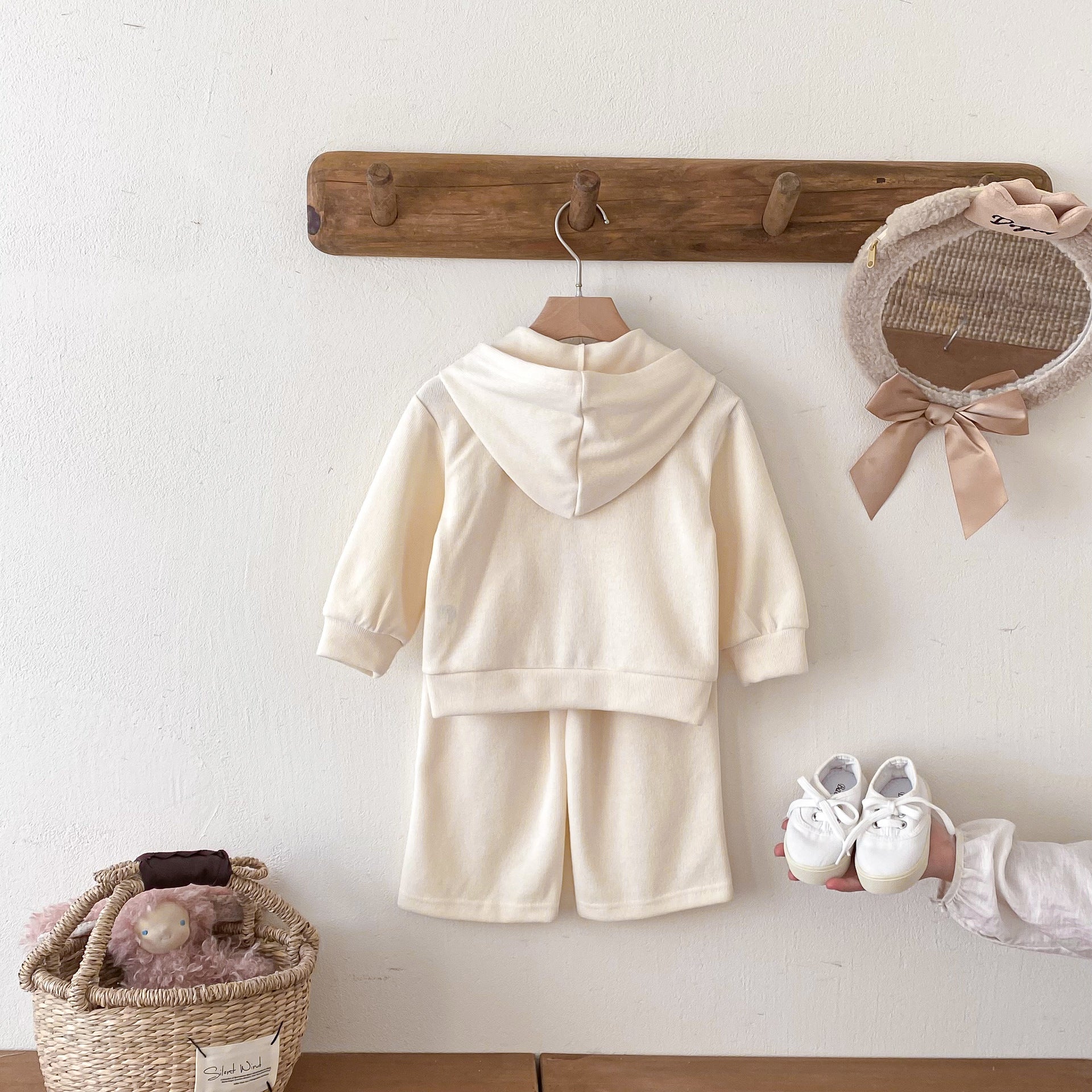 長袖セットアップ Hooded Cardigan Sweatshirt Set フーディー スウェット セットアップ【mh0011958】