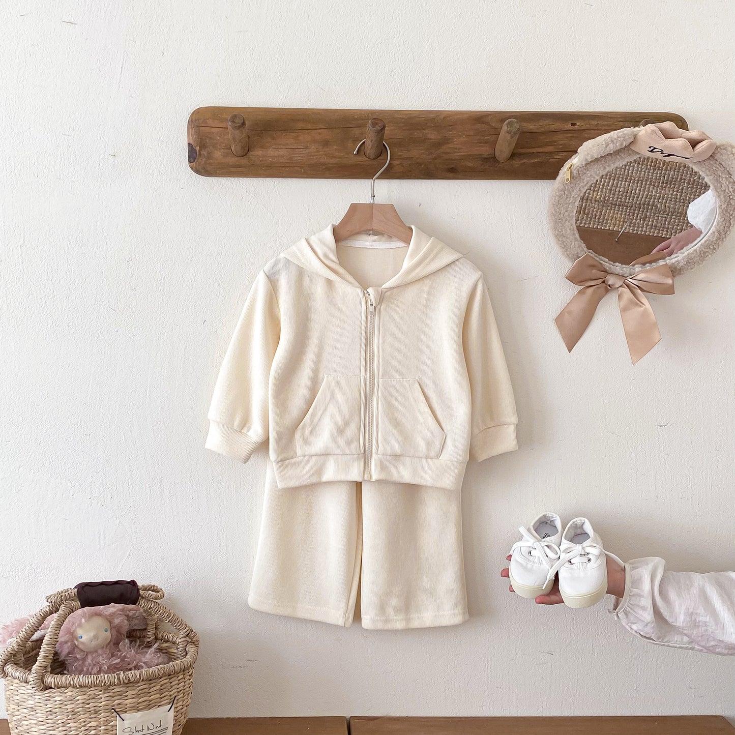 長袖セットアップ Hooded Cardigan Sweatshirt Set フーディー スウェット セットアップ【mh0011958】