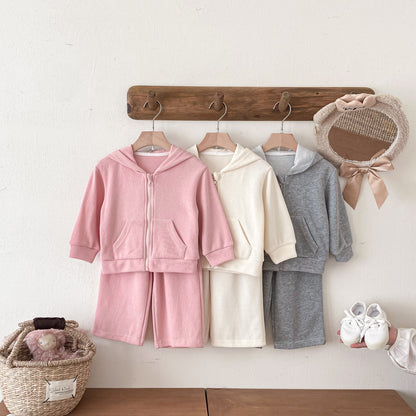 長袖セットアップ Hooded Cardigan Sweatshirt Set フーディー スウェット セットアップ【mh0011958】