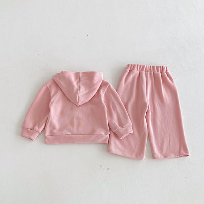 長袖セットアップ Hooded Cardigan Sweatshirt Set フーディー スウェット セットアップ【mh0011958】