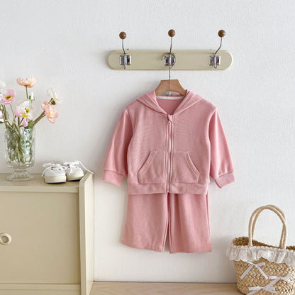 長袖セットアップ Hooded Cardigan Sweatshirt Set フーディー スウェット セットアップ【mh0011958】