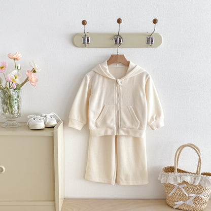 長袖セットアップ Hooded Cardigan Sweatshirt Set フーディー スウェット セットアップ【mh0011958】