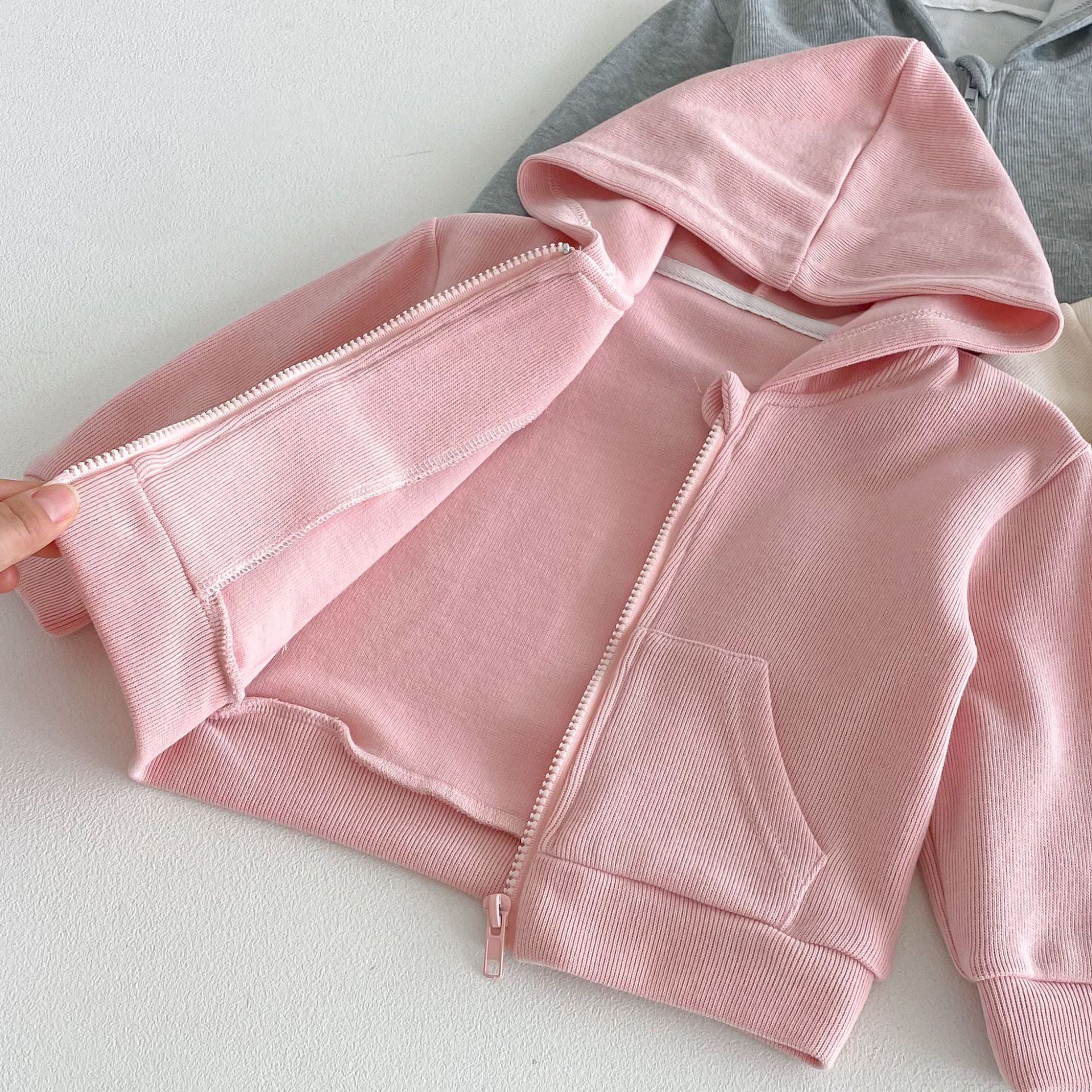 長袖セットアップ Hooded Cardigan Sweatshirt Set フーディー スウェット セットアップ【mh0011958】