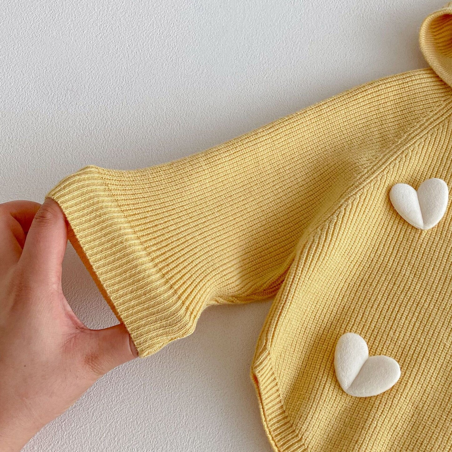 長袖セットアップ Hooded Heart Knitted Set ハート 立体編み ニット セットアップ【mh0012099】