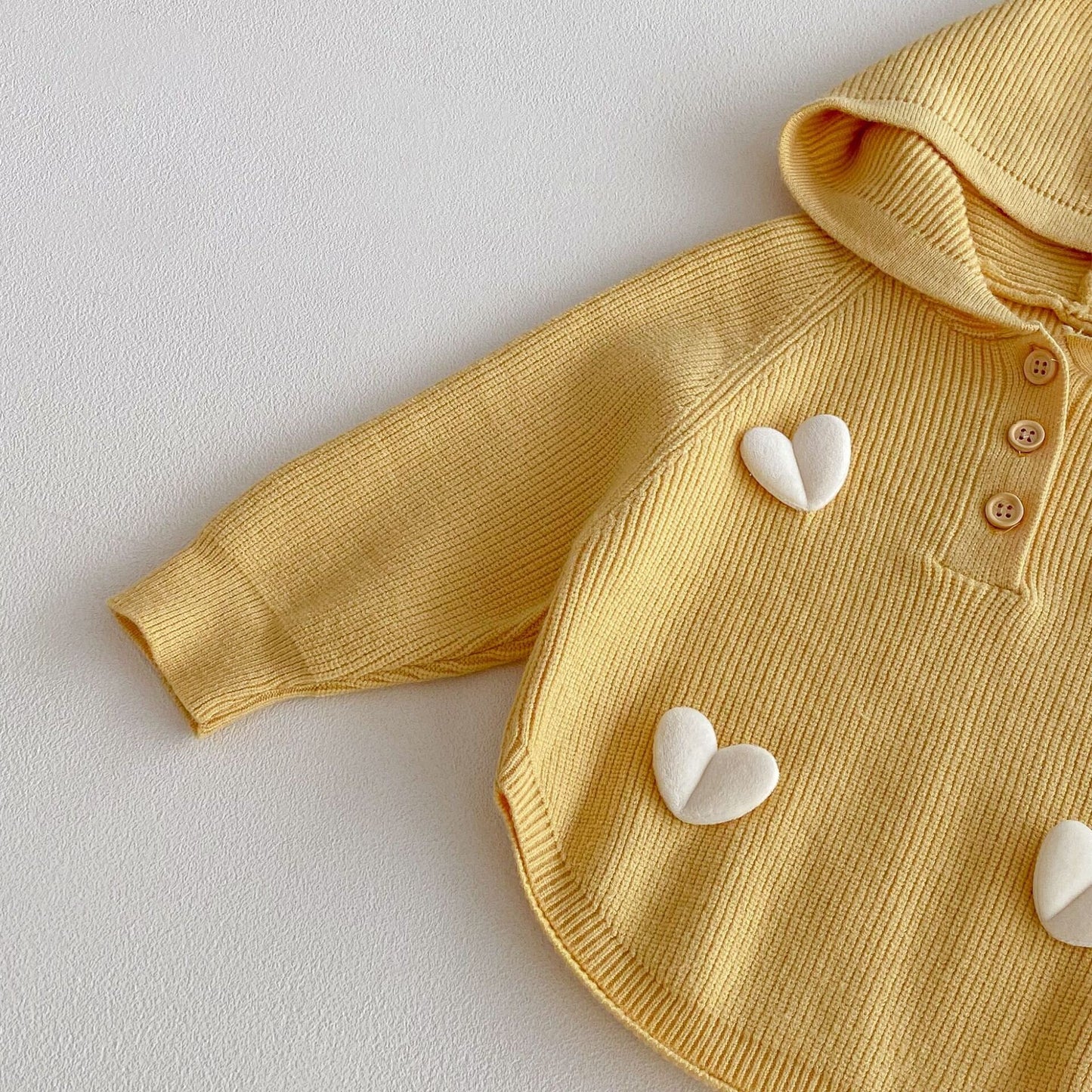 長袖セットアップ Hooded Heart Knitted Set ハート 立体編み ニット セットアップ【mh0012099】