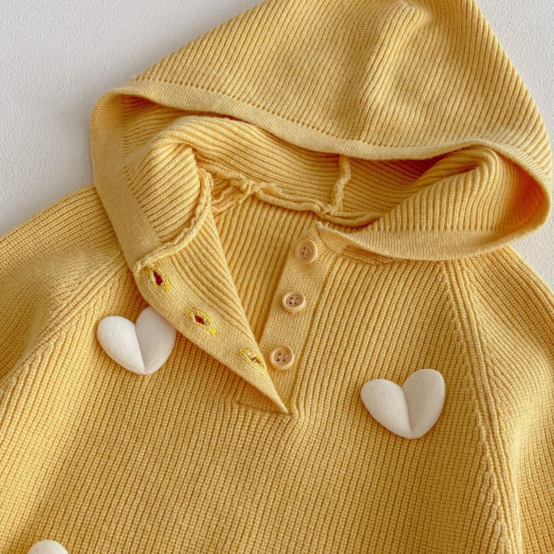長袖セットアップ Hooded Heart Knitted Set ハート 立体編み ニット セットアップ【mh0012099】