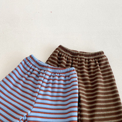 長袖セットアップ Hooded Zipper Striped Sweatshirt Set ジップアップ ストライプ セットアップ【mh0011968】