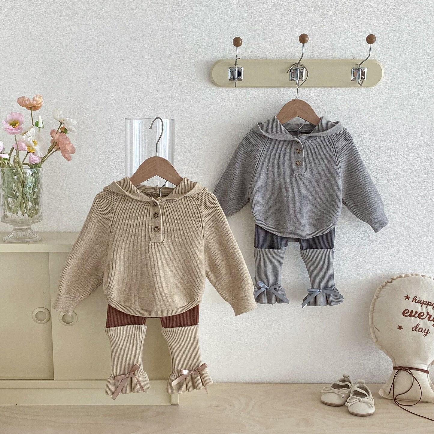 長袖セットアップ Knitted Elf Hat Sweater Set ニット 小人帽子 セットアップ【mh0012092】