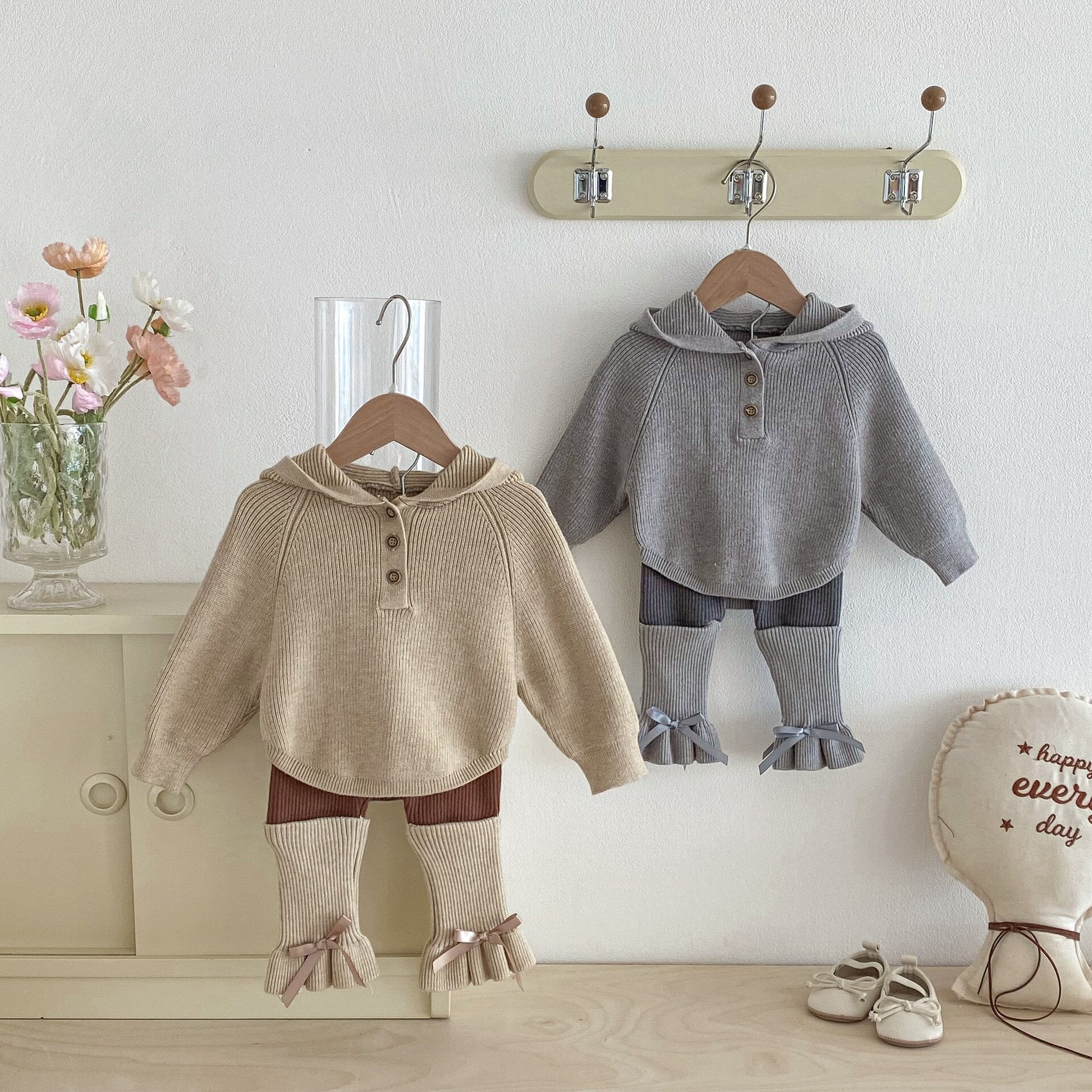 長袖セットアップ Knitted Elf Hat Sweater Set ニット 小人帽子 セットアップ【mh0012092】