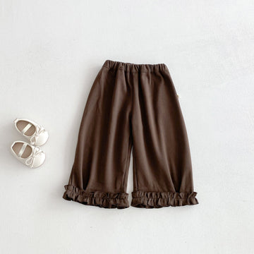 ロングパンツ・スウェットパンツ Lace Trim Straight Pants レース フリル ストレートパンツ【mh0012093】