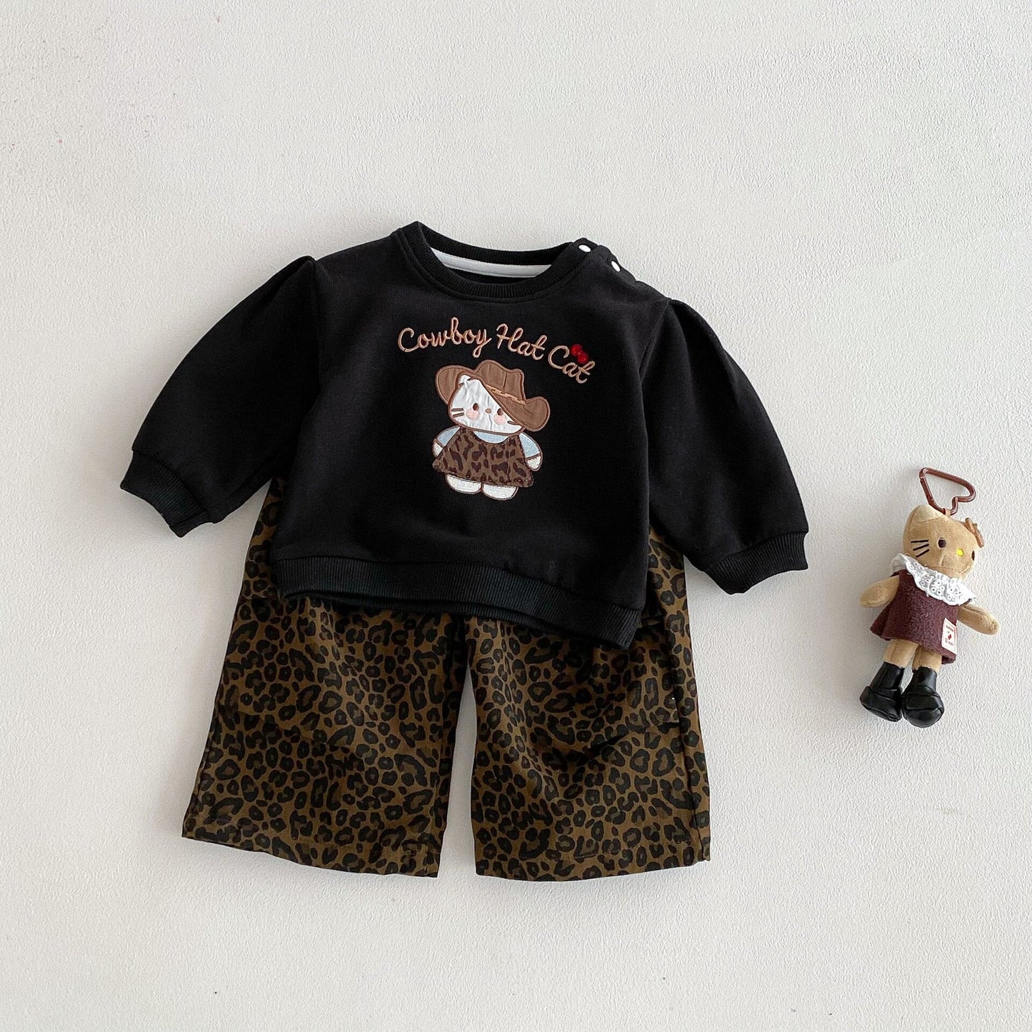 長袖セットアップ Leopard Sweatshirt Set レオパード スウェットセット【mh0012091】