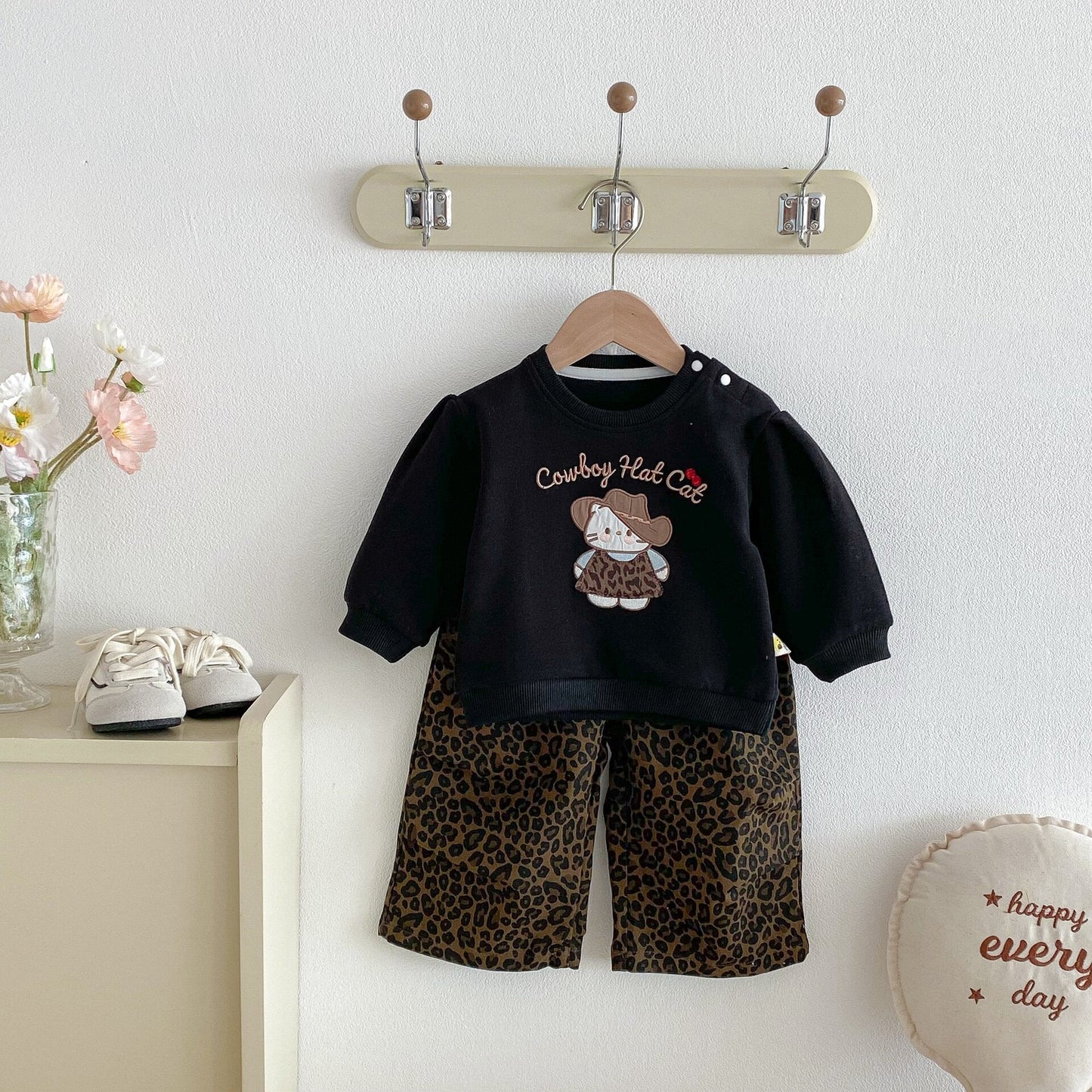 長袖セットアップ Leopard Sweatshirt Set レオパード スウェットセット【mh0012091】