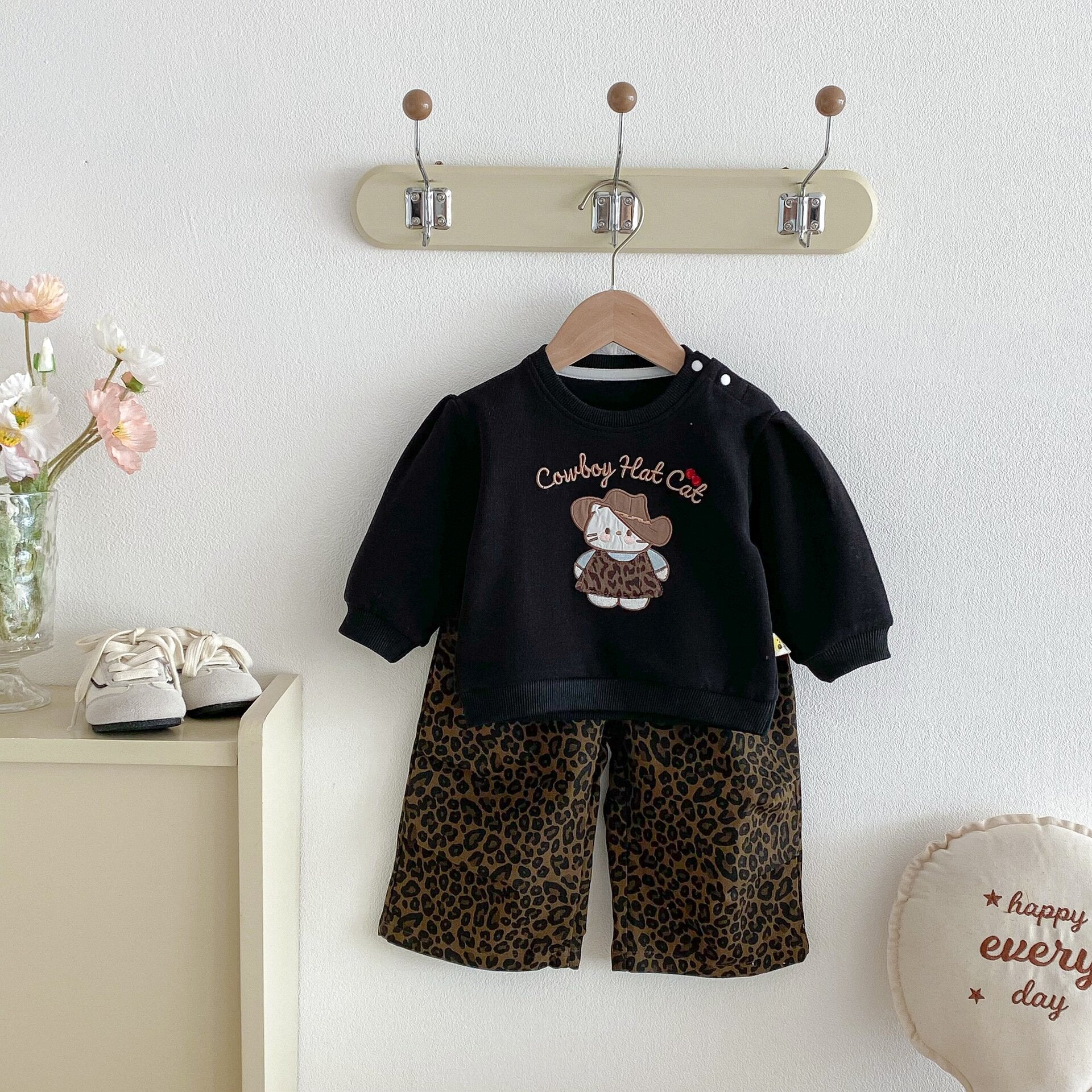 長袖セットアップ Leopard Sweatshirt Set レオパード スウェットセット【mh0012091】