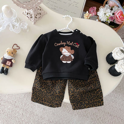 長袖セットアップ Leopard Sweatshirt Set レオパード スウェットセット【mh0012091】