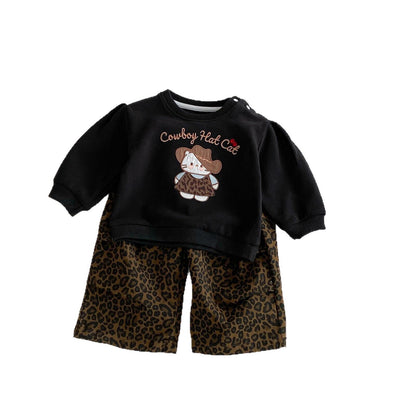 長袖セットアップ Leopard Sweatshirt Set レオパード スウェットセット【mh0012091】