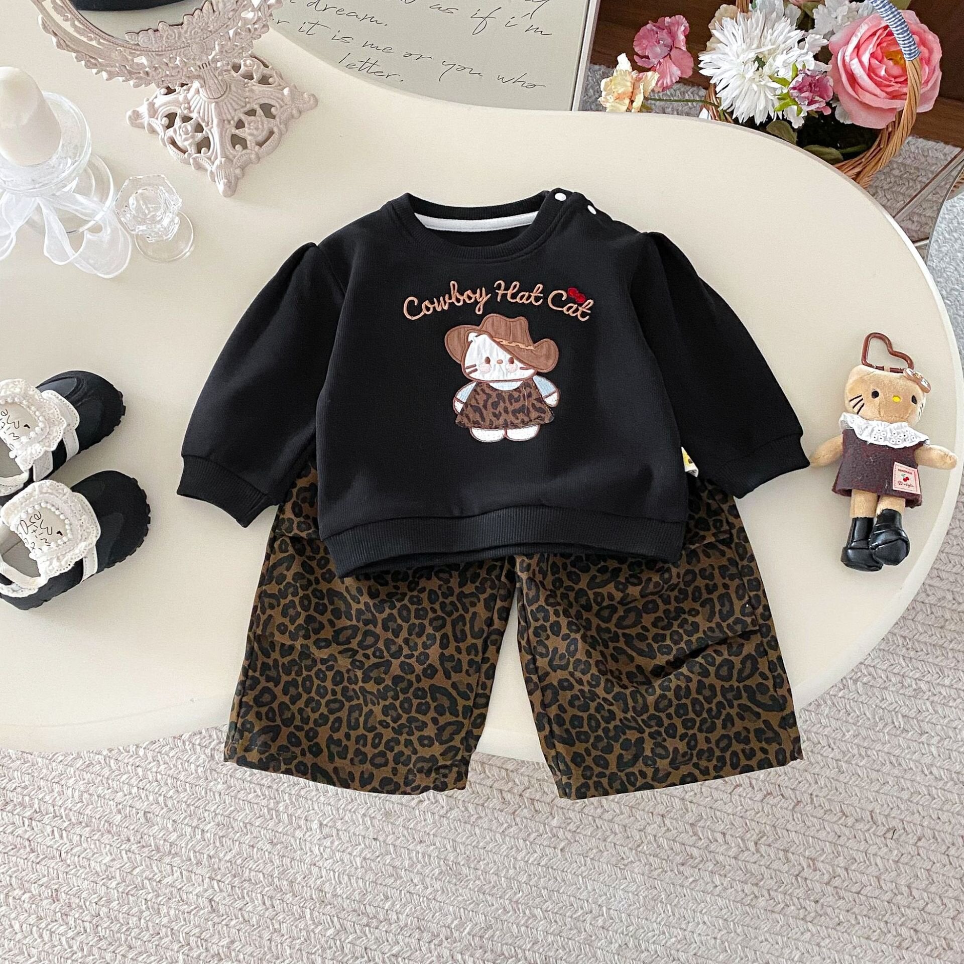 長袖セットアップ Leopard Sweatshirt Set レオパード スウェットセット【mh0012091】