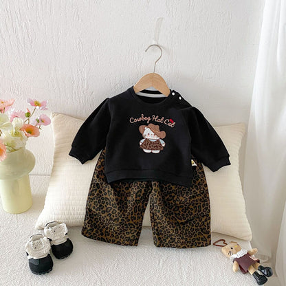 長袖セットアップ Leopard Sweatshirt Set レオパード スウェットセット【mh0012091】