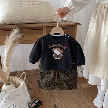 長袖セットアップ Leopard Sweatshirt Set レオパード スウェットセット【mh0012091】