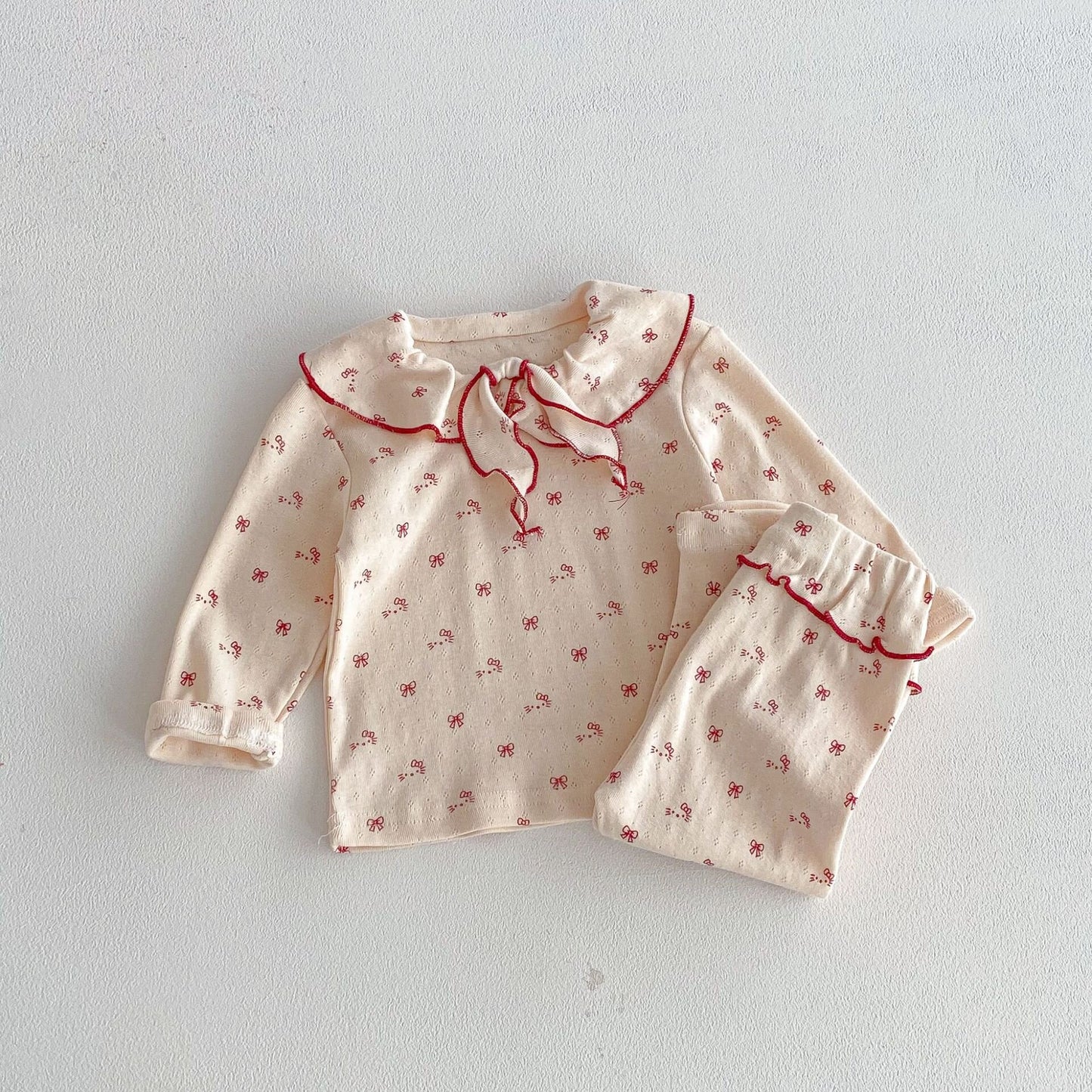 長袖パジャマ Long Sleeve Loungewear Set ルームウェア 上下セット 2点セット【mh0012101】