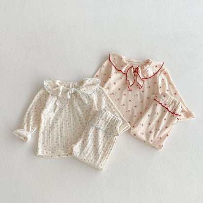 長袖パジャマ Long Sleeve Loungewear Set ルームウェア 上下セット 2点セット【mh0012101】