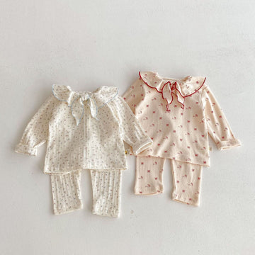 長袖パジャマ Long Sleeve Loungewear Set ルームウェア 上下セット 2点セット【mh0012101】
