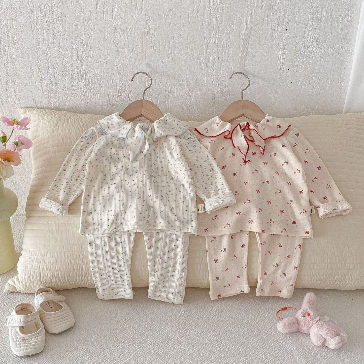 長袖パジャマ Long Sleeve Loungewear Set ルームウェア 上下セット 2点セット【mh0012101】