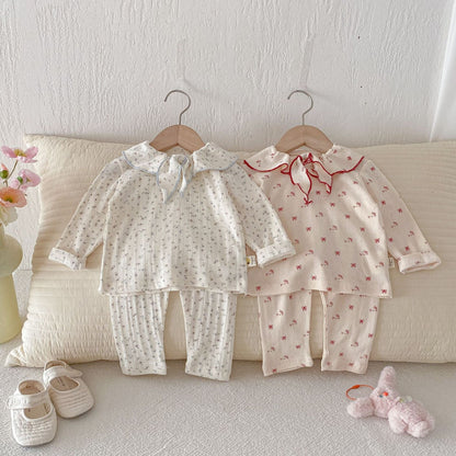 長袖パジャマ Long Sleeve Loungewear Set ルームウェア 上下セット 2点セット【mh0012101】