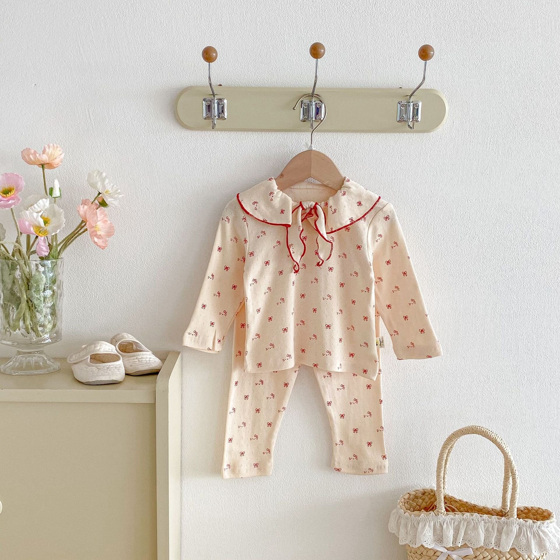 長袖パジャマ Long Sleeve Loungewear Set ルームウェア 上下セット 2点セット【mh0012101】