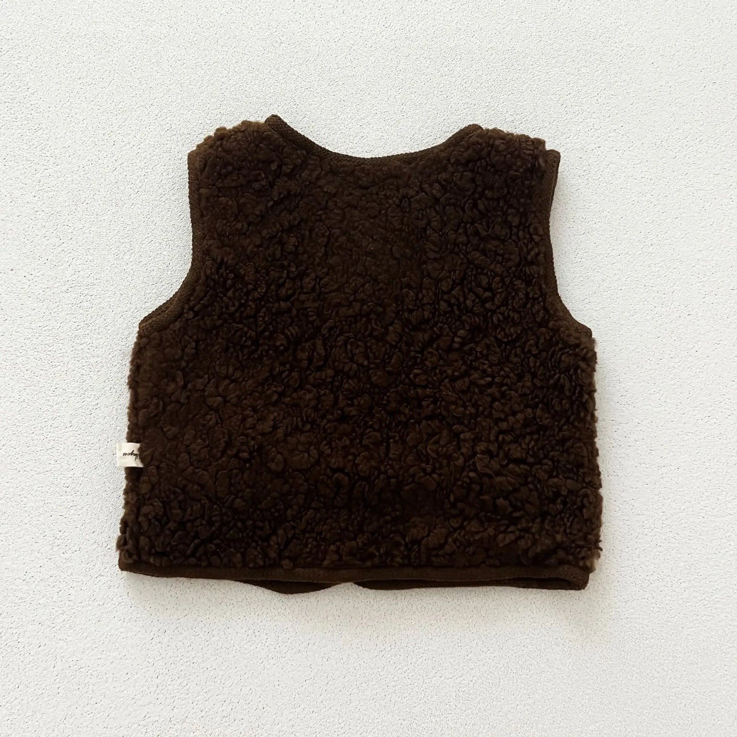 ベスト ベビーベスト バイピングリボンボアフリース前あきベスト【mh0008260】