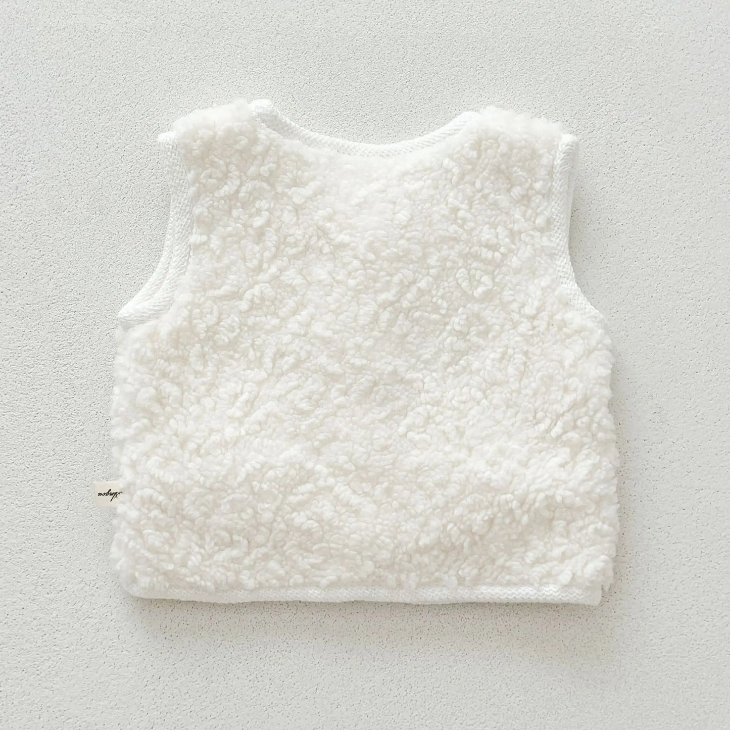 ベスト ベビーベスト バイピングリボンボアフリース前あきベスト【mh0008260】