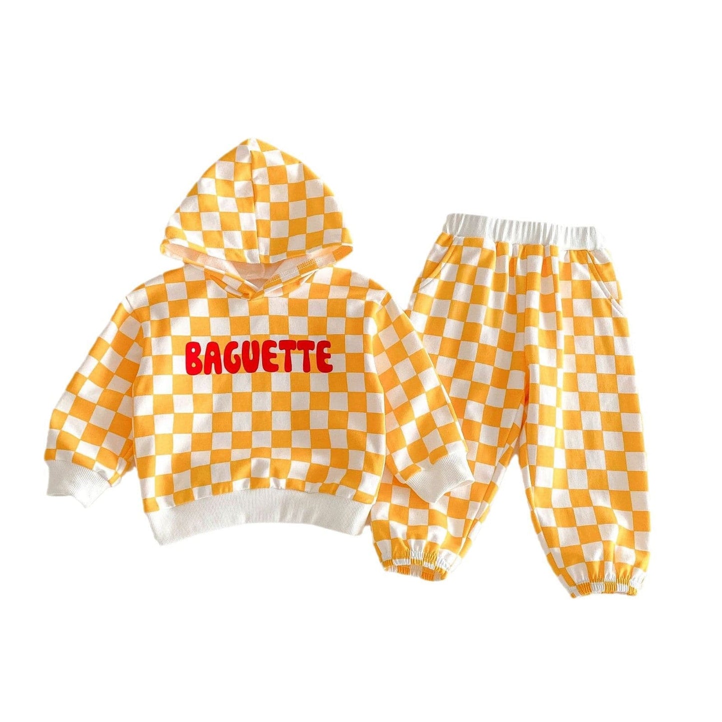 長袖セットアップ チェックスウェットセットアップ  フーディスウェットパーカー+ロングスウェットパンツ【mh0009250】