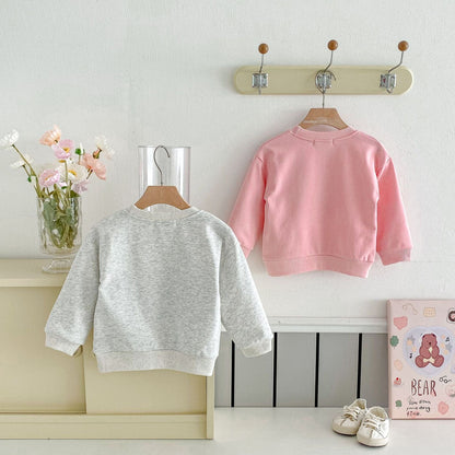 トレーナー・フーディ ハートロゴプリント長袖スウェットシャツ【mh0009263】